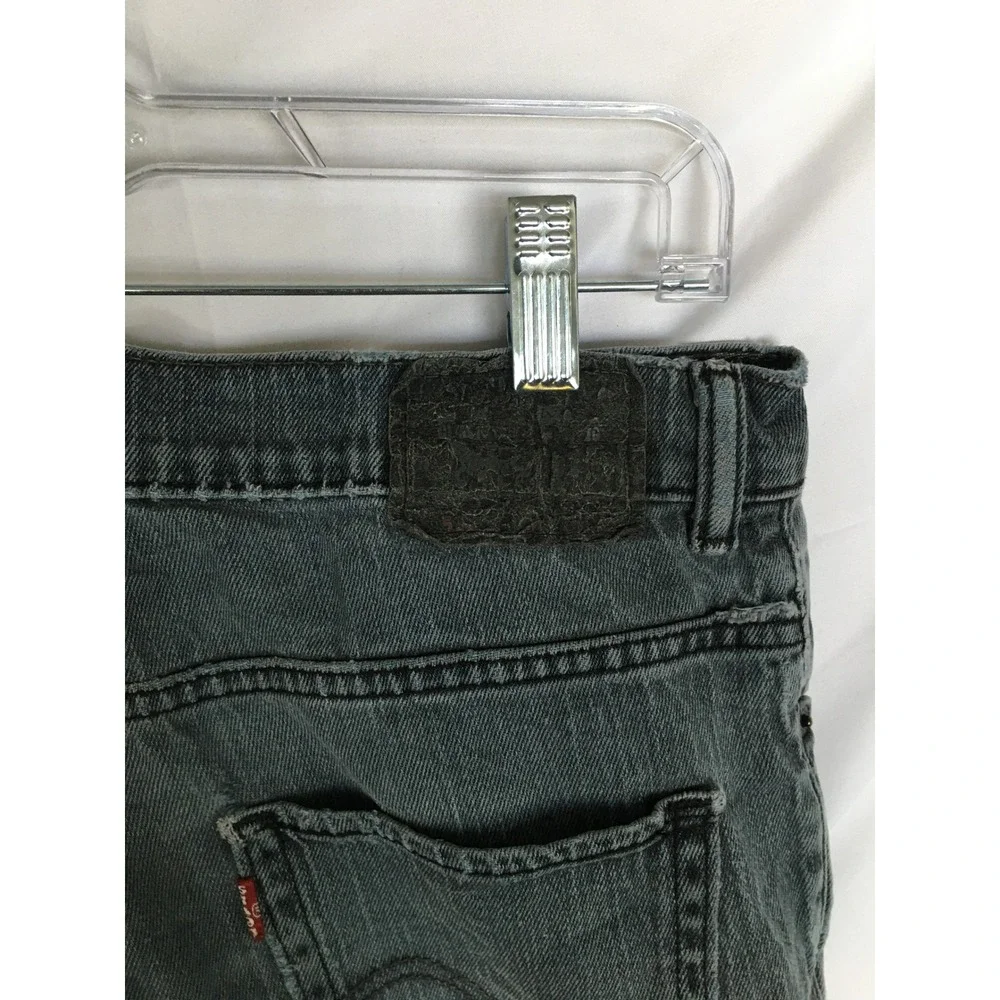 Levis 511 Skinny Jeans Mens Gray Faded Distressed Denim Pants